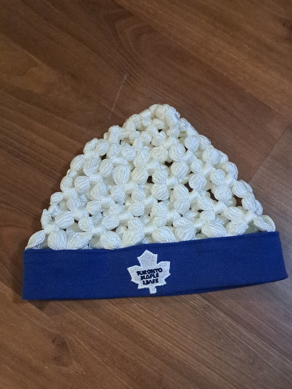 NHL Toronto Maple Leafs Blue and White Knit Beanie with Official Logo Tag